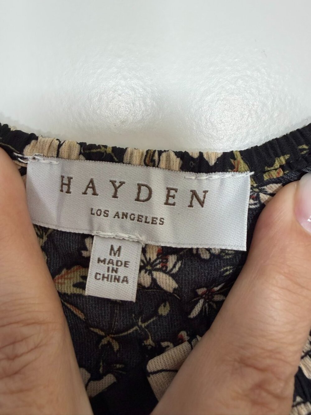 Hayden Los Angeles Black Floral Smocked Midi Dress Size M - Picture 3 of 11